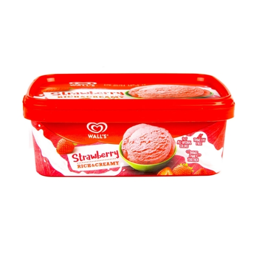 صورة وولز آيس كريم فراولة غني وكريمي 1 لتر