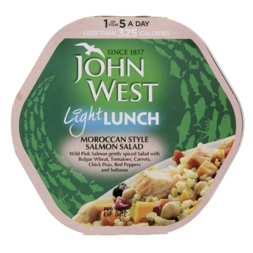 صورة John West Light Lunch Moroccan Style Salmon Salad 220g