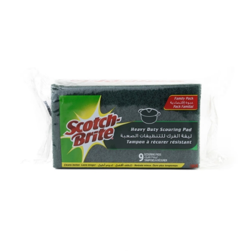 صورة ثري ام سكوتش برايت ليفة الفرك للتنظيفات الصعبة 9 قطع