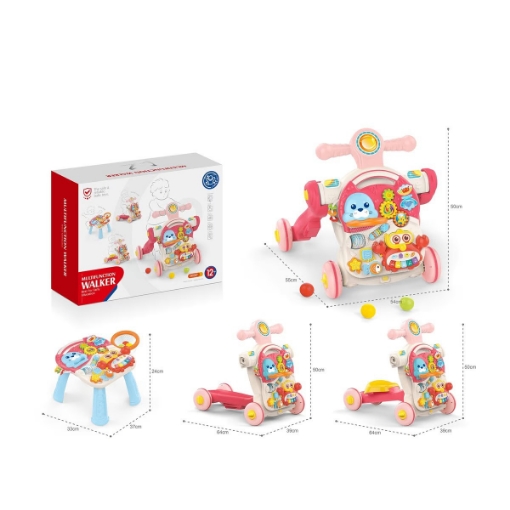 صورة First Step Baby Activity Walker 4 in 1 HE0827 Pink
