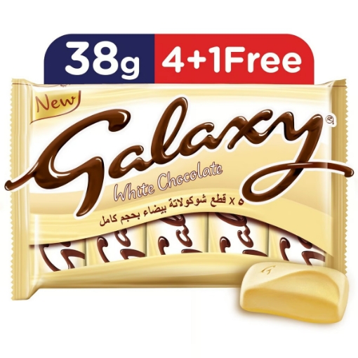 صورة جالكسي اصابع شوكولاتة بيضاء 38 جم × 5 قطع