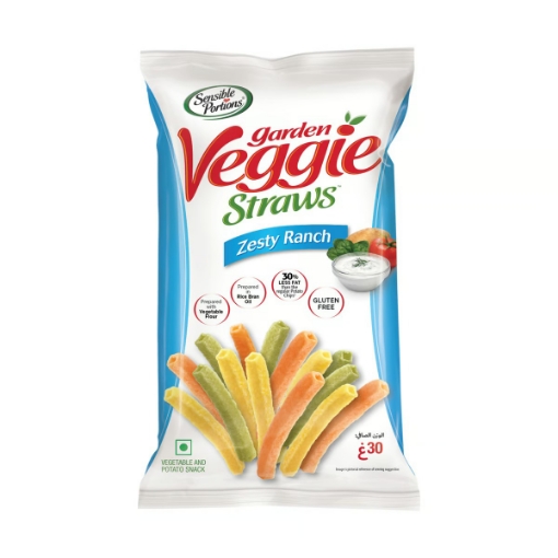 صورة سينسبل بورشنز رقائق بطاطس خضروات على شكل أعواد بنكهة صلصة الرانش 30 جم