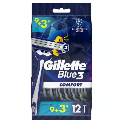 صورة جيليت بلو 3 كومفورت شفرات للرجال للاستعمال مرة واحدة 9 + 3
