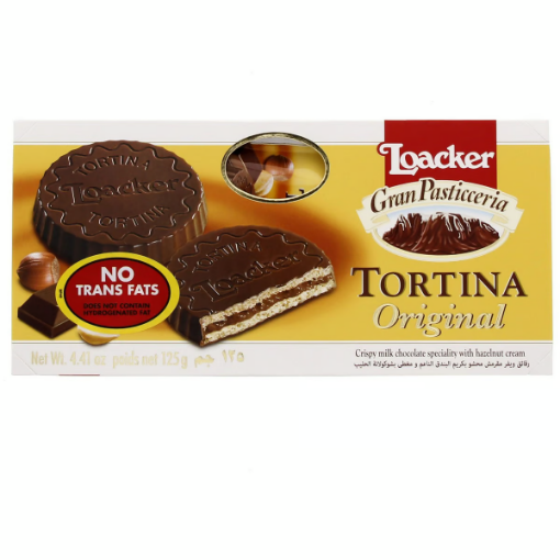 صورة لواكر تورتينا الأصلي ويفر مقرمش محشو بكريمة البندق 125جم