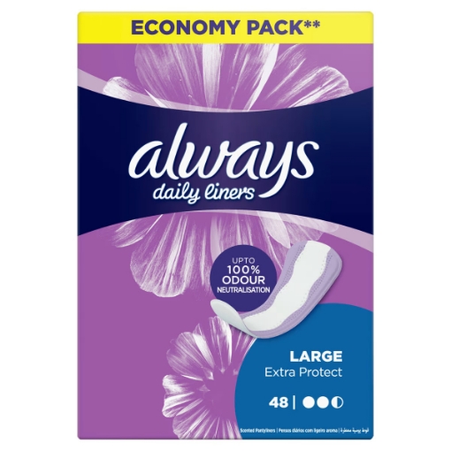 صورة أولويز فوط يومية حماية إضافية لارج 48 قطعة