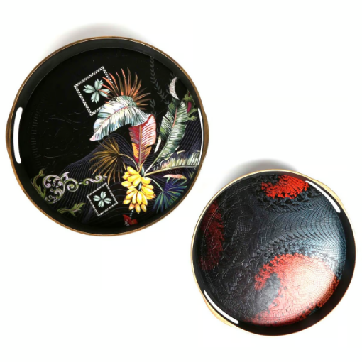 صورة ايسرا مجموعة صينية دائرية بلاستيكية 36-5771