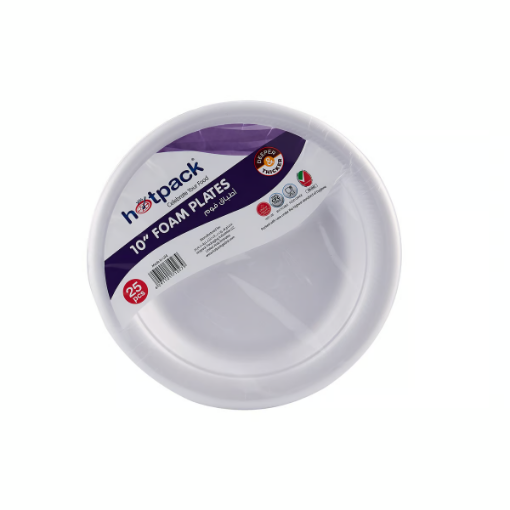 صورة مابكو أطباق فوم 10 بوصة 25 قطعة