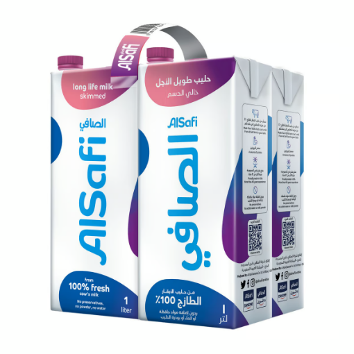 صورة الصافي حليب خالي الدسم 4 × 1 لتر