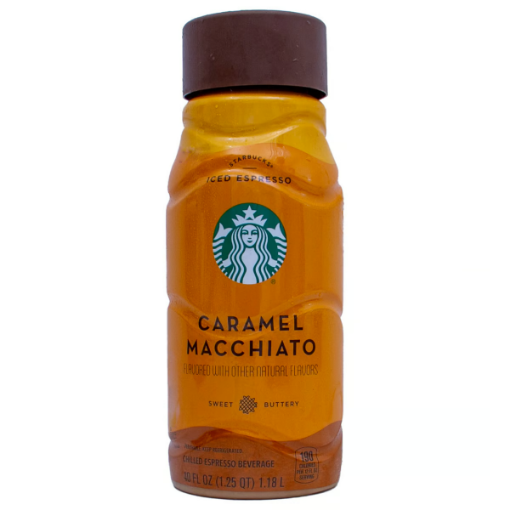 صورة ستاربكس قهوة أيس إسبريسو كراميل مكياتو 1.18 لتر