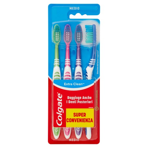 صورة كولجيت فرشاة اسنان اكسترا كلين متوسطة 3+1مجاناً
