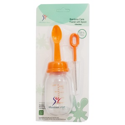 صورة بامبينو كير - رضاعة ملعقة مع فرشاة تنضيف 120مل