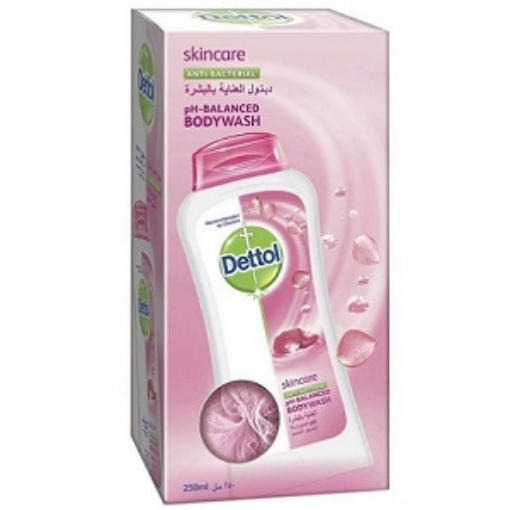 صورة ديتول - غسول الجسم للعناية بالبشرة 250مل+ليفة