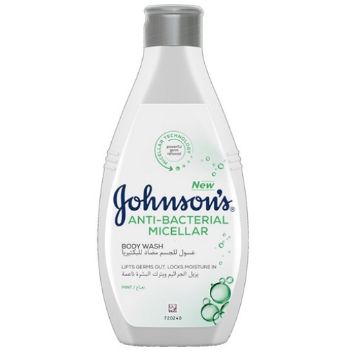 صورة جونسون سائل استحمام مضاد للبكتيريا بالنعناع 400مل