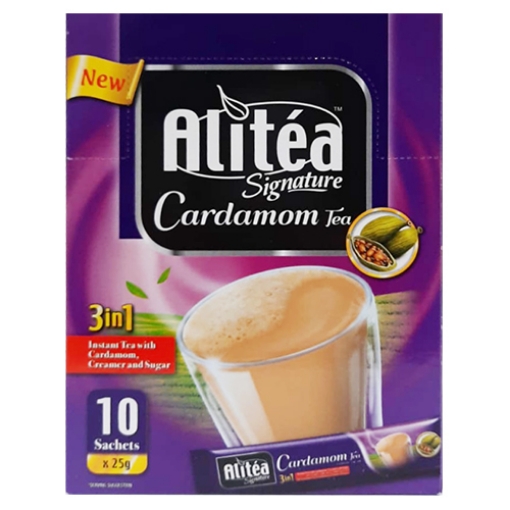 صورة علي تي شاي مع حب الهيل سريع التحضير 3 في1 25جم 10ظرف