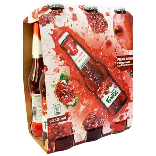 صورة تروبيكانا فروتز شراب فاكهة بنكهة كوكتيل الرمان 300مل 6حبة