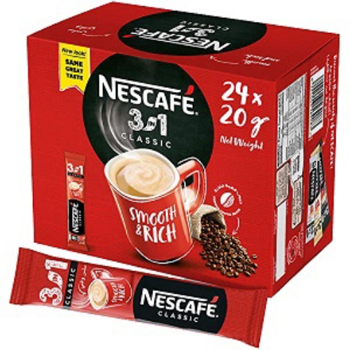 صورة نسكافيه قهوة سريعة التحضير 3في1 20جم 24حبة
