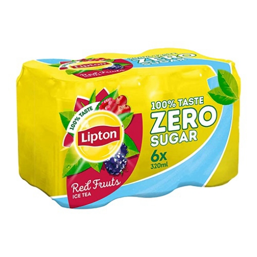 صورة ليبتون ايس تي كوكتيل الفواكه زيرو سكر 320مل 6حبة