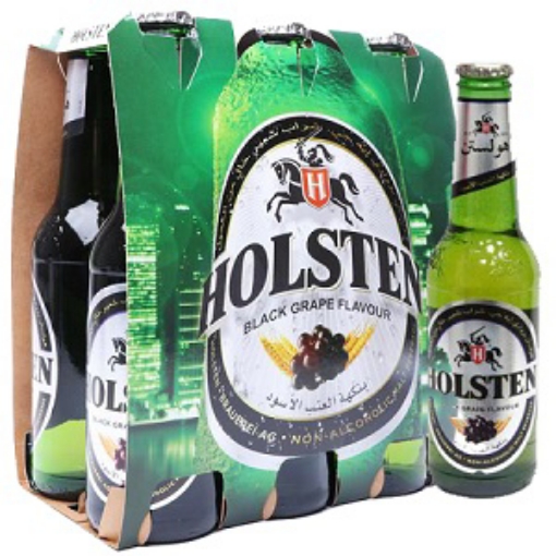 صورة هولستن شراب شعير خالي من الكحول بالعنب الاسود 330مل 6حبة