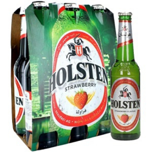 صورة هولستن شراب شعير خالي من الكحول بالفراولة 330مل 6حبة