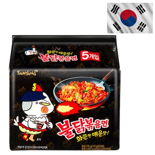 صورة ساميانج شعيرية نودلز رامن بنكهة الدجاج الحارة الأصلية 140جم 5حبة