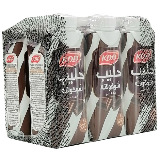 صورة كي دي دي حليب بنكهة الشوكولاتة قليل الدسم خالي من اللاكتوز 250مل 6حبة