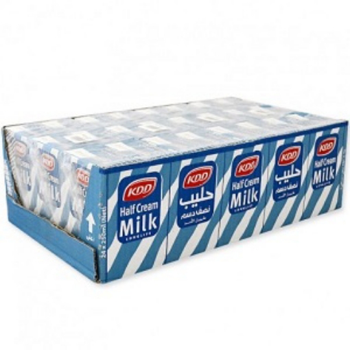صورة كي دي دي حليب نصف الدسم طويل الامد 250مل 24حبة