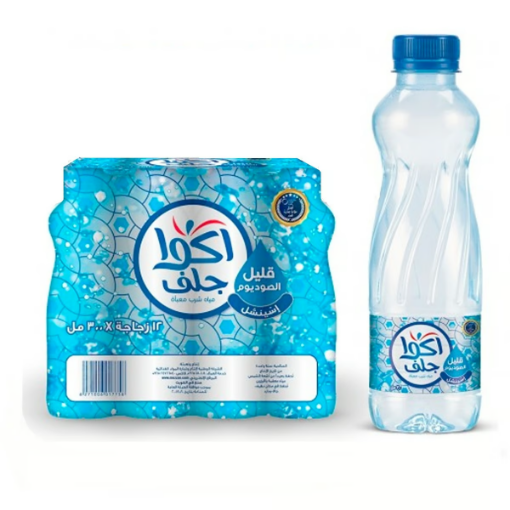 صورة اكوا جلف مياة شرب معبأة قليلة الصوديوم 20 × 300 مل