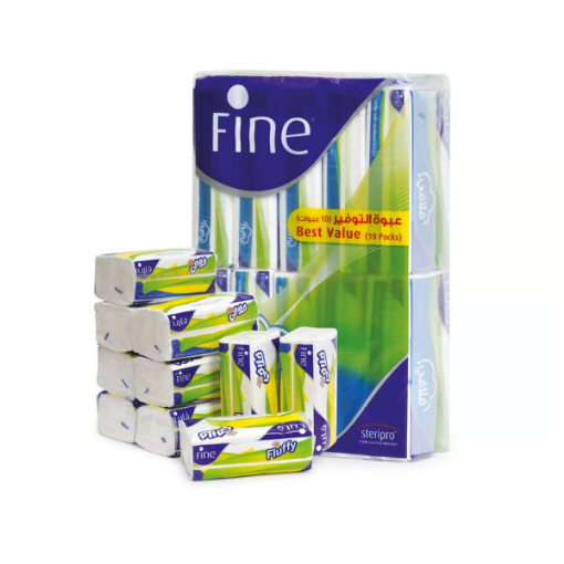 صورة فاين فلافي مناديل وجه طبقتين 150 قطعة × 10 قطع