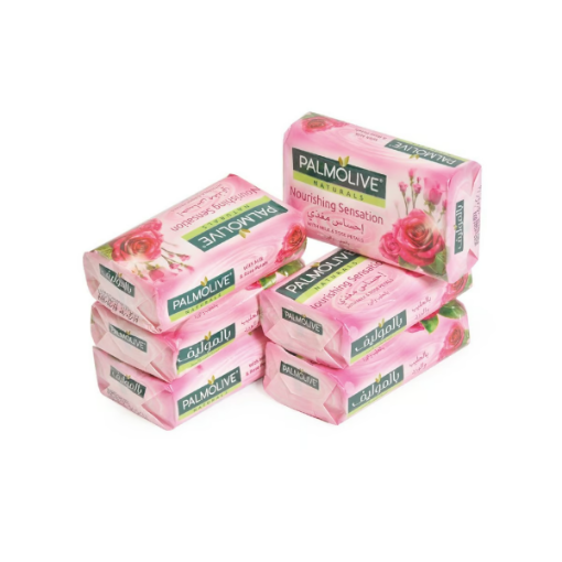 صورة بالموليف صابون مغذي بالحليب والورد 120 جم × 5 + 1