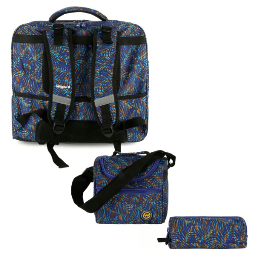 صورة واجن ار عربة مدرسية ب4 عجلات بطبعات أنيقة + حقيبة غداء + مقلمة 1924 20 بوصة