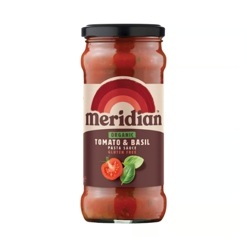 صورة ميريديان صلصة باستا الطماطم بالريحان العضوية ٣٥٠ جم