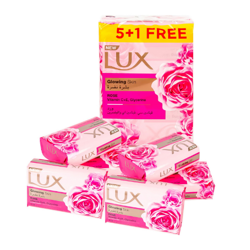 صورة Lux Glowing Skin Rose Bar Soap Value Pack 6 x 120 g